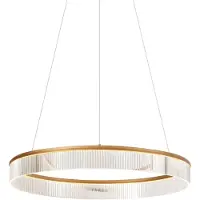 QAZQA Moderne hanglamp messing 78cm incl. LED 3-staps dimbaar - Anello Chandelier