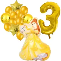 Amscan Belle ballonnen pakket - Belle en het Beest - 89x64cm - Folie Ballon - Prinses - Themafeest - 3 jaar - Verjaardag - Ballonnen - Versiering - Helium ballon