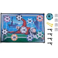 24hShop Voetbaldoel Speelset - Voetbal Trainingsmateriaal met Doelwit en Bal - Binnen- en Buitenspeelgoed voor Kinderen - Opvouwbare Voetbal Goal