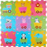 Let's Play Puzzelmat Baby 18-Delig - Speelmat Foam met Dieren - Puzzel Mat voor Kinderen - Kleurrijk Speelkleed - ca. 30,5 x 30,5 cm - 18-delig