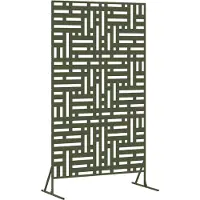 vidaXL Privacyscherm 100 x 50 x 180 cm Staal Olijfgroen