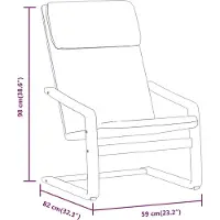 vidaXL Relaxstoel met voetenbank - Stof - Donkergrijs Relaxstoel - Fauteuil - Lounge Stoel - Voetenbank - Donkere Kleuren