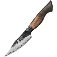 Xinzuo Schilmes Damascus – X06 Mo Series – 11 cm – Gebrand Eiken Handvat – Professioneel Keukenmes
