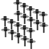 Novaliv 20x kaarsenhouder fles zwart ijzer kaarsenhouder fles opzetstuk voor kaarsen ca. 2cm zwarte fles kaarsenhouder stok kaarsen kaarsenhouder stok kaarsenhouder stok kaarsenmondstuk