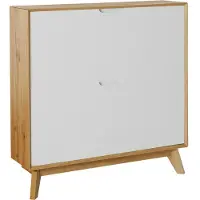 Loft 24 Ezra-Schoenenkast - 2 Kleppen - Wit Eikenlook