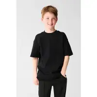 Shoeby T-shirt zwart Jongens Katoen Ronde hals Effen - maat 134/140