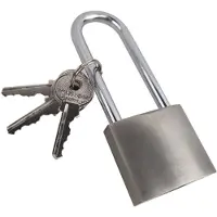 Work-it Hangslot 38mm x 105mm | Vernikkeld | Voor Campers, Caravans, Boten, Motoren & Scooters | Inclusief 3 Sleutels