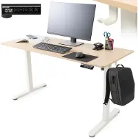 Arebos in hoogte verstelbaar elektrisch bureau 120x60 cm met geheugenfunctie