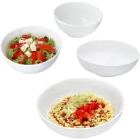 MamboCat 4-delig set STABIL 2x borden & 2x saladeborden wit porselein – 2x 90406 & 2x 90407
