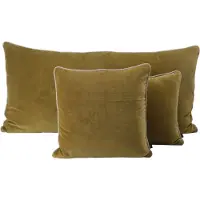 Haomy New Delhi kussen fluweel olive 55x110 cm