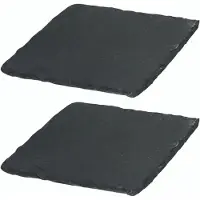 Novaliv 2x leisteen borden I vierkant I 15x15x0,5 cm I leisteen borden leisteen bord serveerbord serveerborden leisteen bordenset decoratief bord