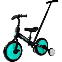 Viking Choice Loopfiets - driewieler met duwstang - 3-in-1 - zwart mintgroen