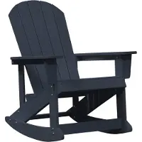 vidaXL Adirondack Schommelstoel Marineblauw 92 x 73,5 x 92 cm HDPE