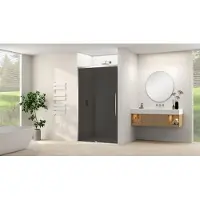 Van Rijn Schuifdeur Products ST09 Aan Vast Deel 140x200 cm 8 mm Rookglas Softclose Incl. Beslag Chroom
