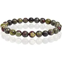 Memphis 6mm Natuursteen Armband - Dragon Bloodstone