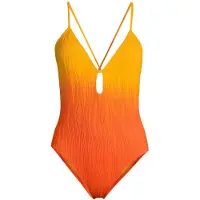 Chantelle Sw 1p Wf Tshirt Plunge Sunrise Tie & Dye Maat: S/M | Badpakken Outlet | Dames | Oranje