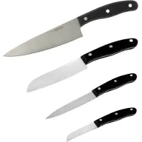 Nirosta Set van 4 keukenmessen 20, 22, 26 en 31 cm Fit