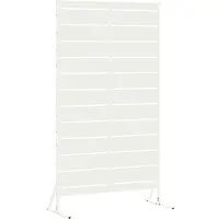 vidaXL Privacy scherm, 100 x 50 x 180 cm, staal, wit