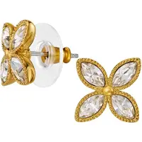 Traveller Oorbellen - Oorstekers Dames - Goud - 22kt Verguld - Kristallen - Preciosa Crystals - Bloem - Ø 13 mm - 157790
