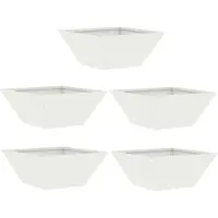 vidaXL Plantenbak 5 st Wit 35 x 35 x 15 cm Koudgewalst staal