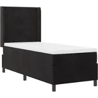 vidaXL Boxspringbed met LED-verlichting, zwart, 80 x 200 cm, fluweel