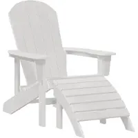 vidaXL Adirondack-stoel, wit, HDPE