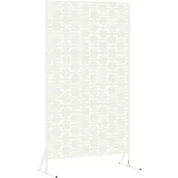 vidaXL Privacyscherm 100 x 50 x 180 cm Staal Wit