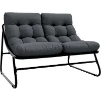 vidaXL Tuinmeubelen Zwart 110 x 81 x 71 cm Gepoedercoat staal