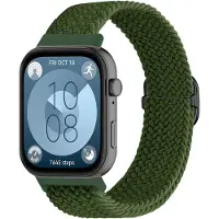 Strap-it Gevlochten bandje met klemsluiting - geschikt voor Huawei Watch Fit 3 / Watch Fit 4 / Watch Fit 4 Pro / Watch Fit 5 / Watch Fit 5 Pro (groen)