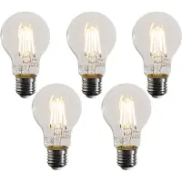 LUEDD Set van 5 E27 dimbare LED lampen A60 helder 4W 470 lm 2700K