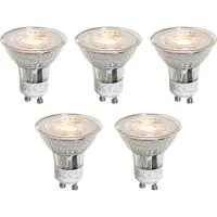 LUEDD Set van 5 GU10 50mm LED Lampen Helder 3W 250 lm 2200K