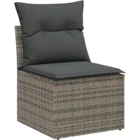 vidaXL Tuinbank Set 8 st Grijs poly rattan