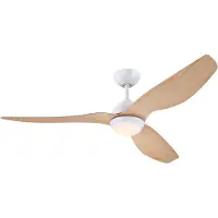 WESTINGHOUSE LED plafondventilator 7316140, DC, stil, 132 cm, dimbaar, hout licht, Woon-/ Eetkamer, Kunststof, Modern