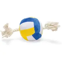 Beeztees Volleybal met Touw - Hondenspeelgoed - Pluche - Multi - 27x13x13cm
