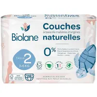 Biolane - Natural Luiers Maat 2 - Ultra-Absorberend - Geen Lekkage - 28 Stuks 28 St Verband(en)
