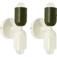 Beliani TOPI - Wandlampen set van 2 - Off-white - Metaal