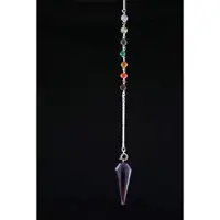 Yogi & Yogini Pendel amethist & chakraketting - 3-4 cm - 16 g