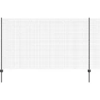vidaXL gelast draadhek met palen 25 x 1,4 m PVC-Coated Staal Grijs
