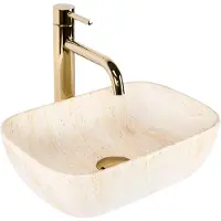 REA Belinda Mini Opzetwastafel Beige 40X35X13Cm
