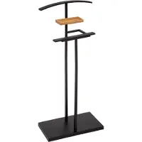 Casa Di Elturo Dressboy kledingstandaard kledingbutler - bamboe en metaal – h114 cm