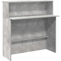 vidaXL Receptiebalie 100x50x103,5 cm bewerkt hout betongrijs