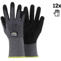 Safety Jogger Veiligheidshandschoenen met maximale beweeglijkheid | 12 Stuks | Zwart | Maat 9 - ALLF06009