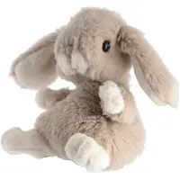 Bukowski pluche konijn knuffeldier - beige - zittend - 15 cm - Knuffel huisdieren