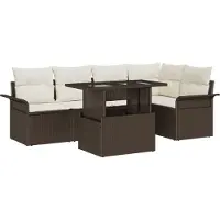 vidaXL , 6 stuks, bruin