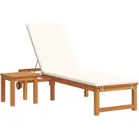vidaXL Ligstoel 2 pcs Bruin Massief Acacia Hout