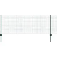 vidaXL gelast draadhek met palen 10 x 0,8 m PVC-Coated Staal Groen