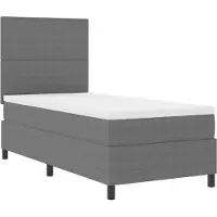 vidaXL Boxspring bed Lichtgrijs en wit 80 x 200 cm Corduroy stof