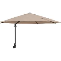 vidaXL Tuinparasol 248 x 248 x 148 cm Polyester en Staal Taupe