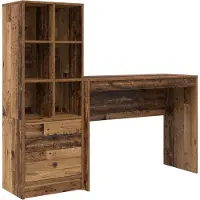 vidaXL Bureau Oudhout 145,5 x 40 x 127 cm 2 st