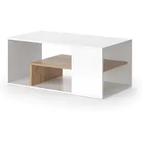Vicco Edgar Salontafel – 110 x 59 cm Eik wit/goud